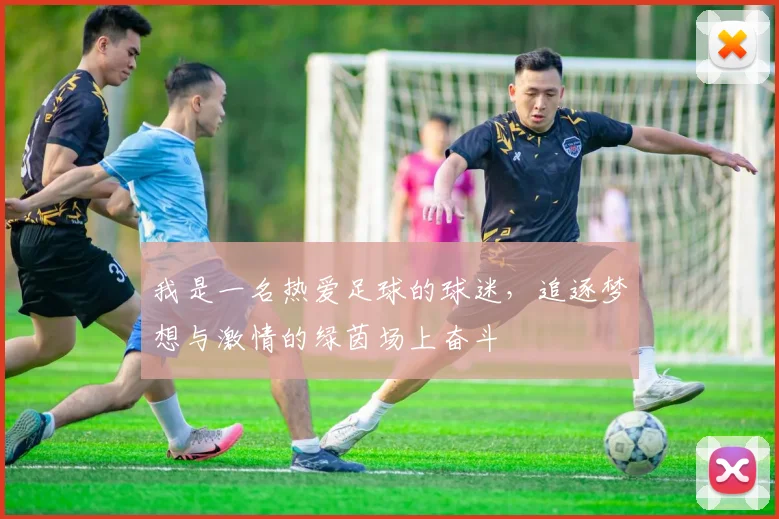 我是一名热爱足球的球迷，追逐梦想与激情的绿茵场上奋斗